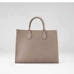 Louis Vuitton Taupe Embossed Onthego Tote